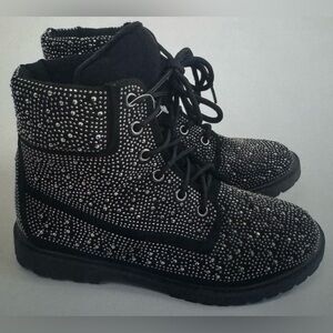 ROCK & CANDY Lilyana Black Studded Booties NEW Size 7